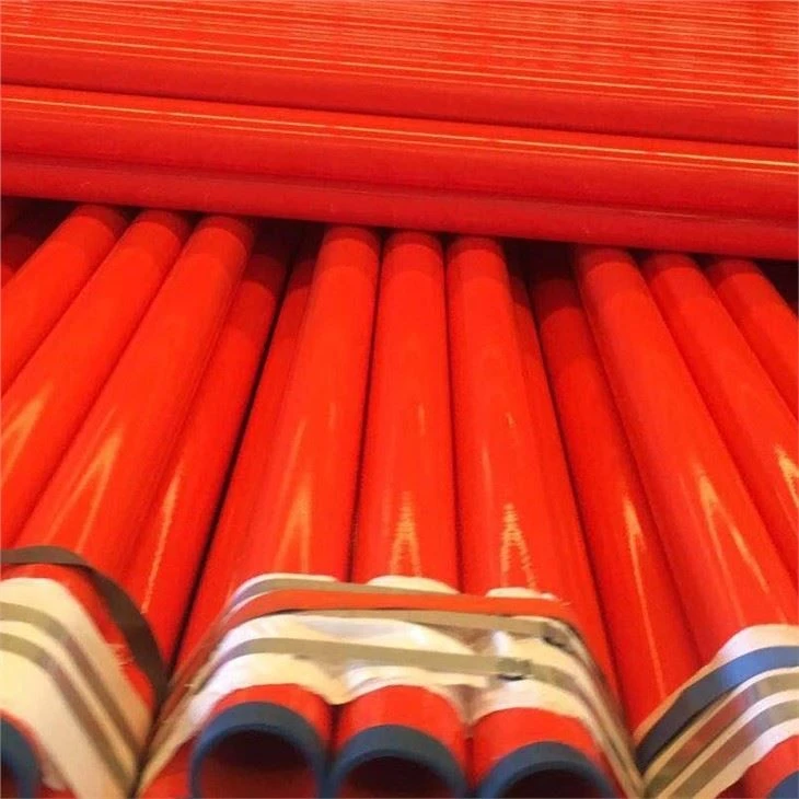 ASTM A795 Red Paint Steel Pipe With Grooved Ends
